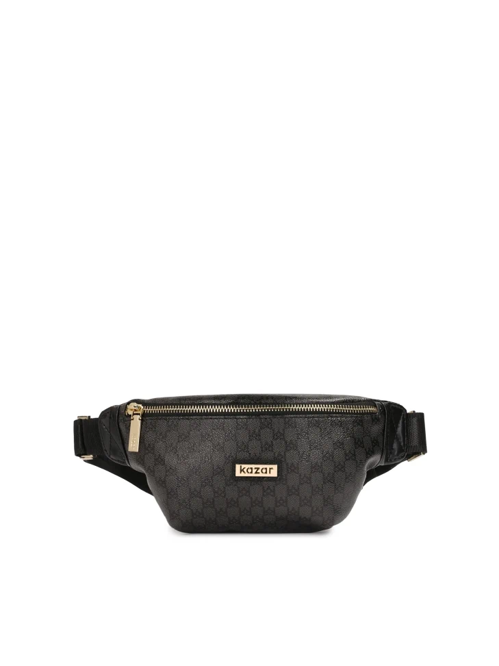 kazar Black belt bag with KAZAR monograms