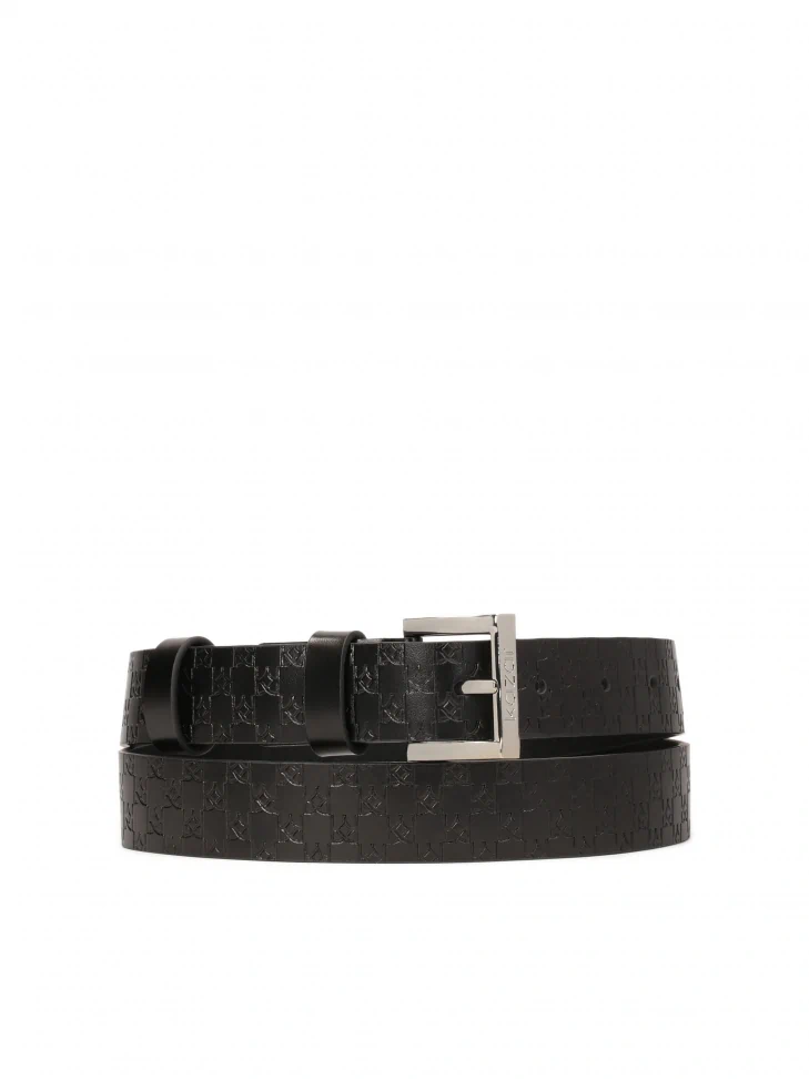 kazar Black belt with embossed KAZAR monograms