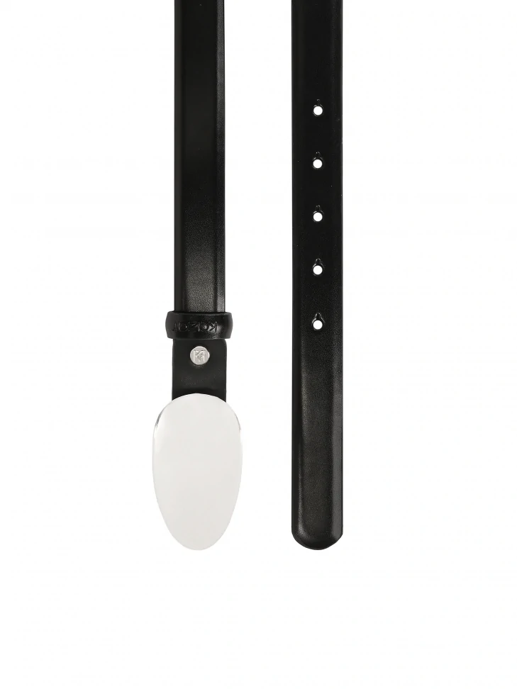 Kazar Black Belt With Large Metal Buckle