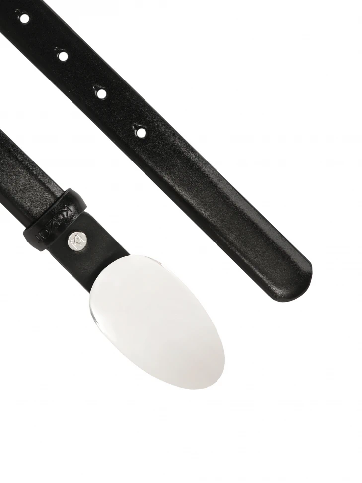 Kazar Black Belt With Large Metal Buckle
