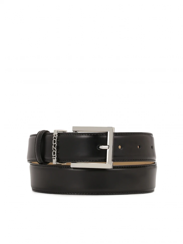 kazar Black belt with metal loop with logo