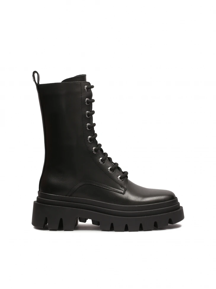 kazar Black boots in military style