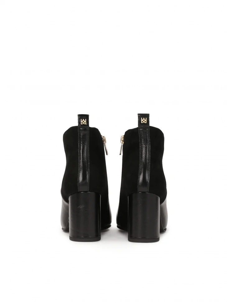 Kazar Black Boots In Smooth Leather And Suede
