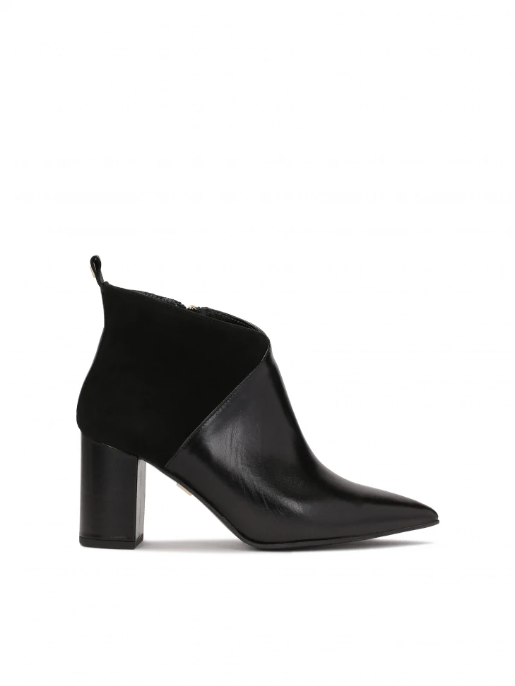 kazar Black boots in smooth leather and suede
