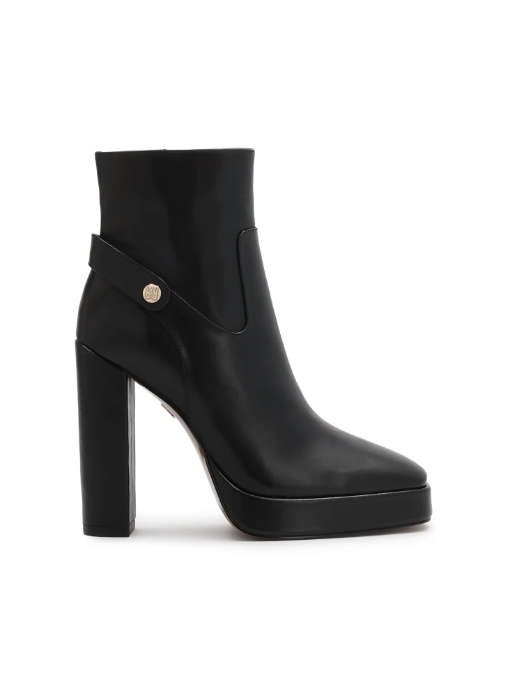 kazar Black boots with a post and platform