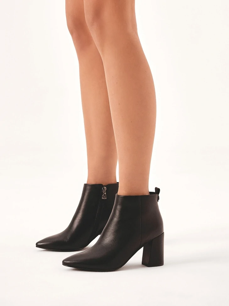 Kazar Black Boots With Comfortable Post Heel