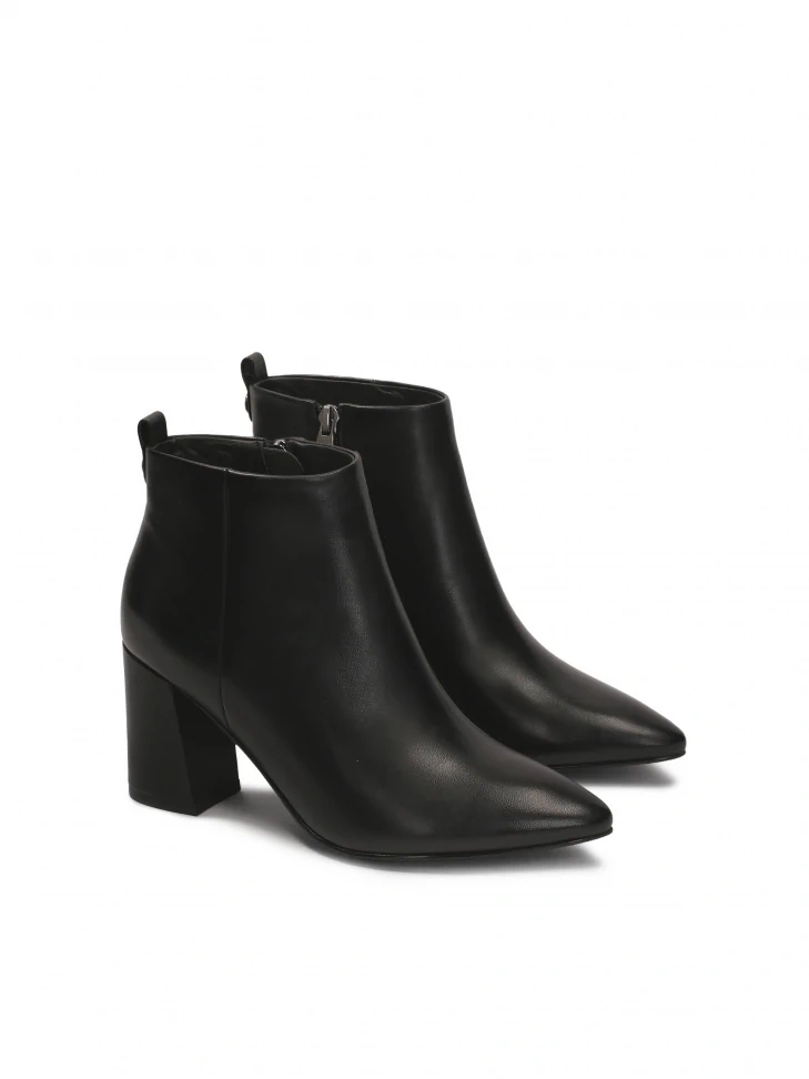 Kazar Black Boots With Comfortable Post Heel