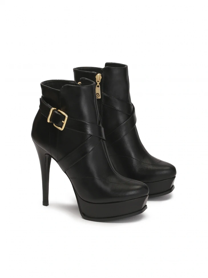 Kazar Black Boots With High Heel And Platform
