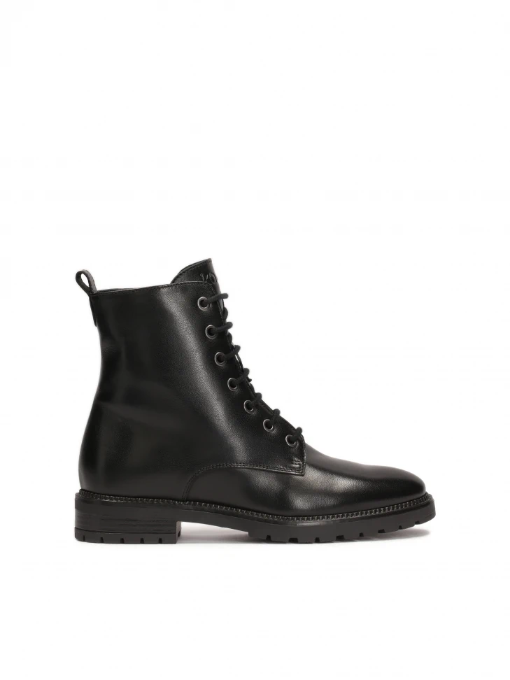 kazar Black boots with lacing and zipper