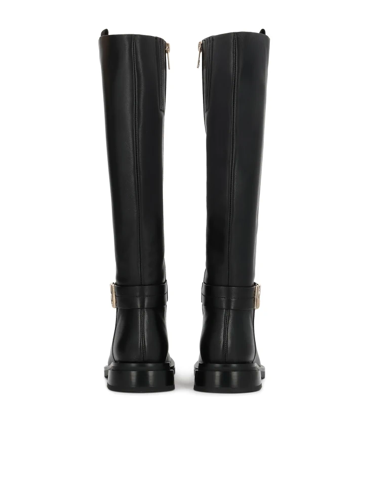 Kazar Black Boots With Logo Accent