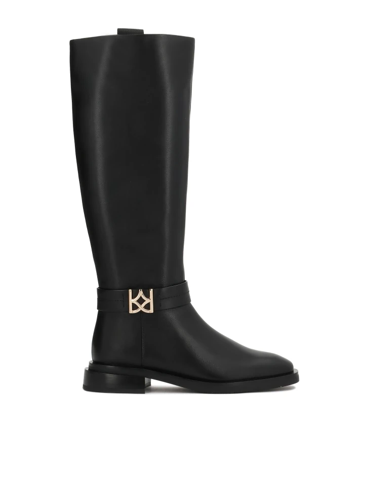 kazar Black boots with logo accent