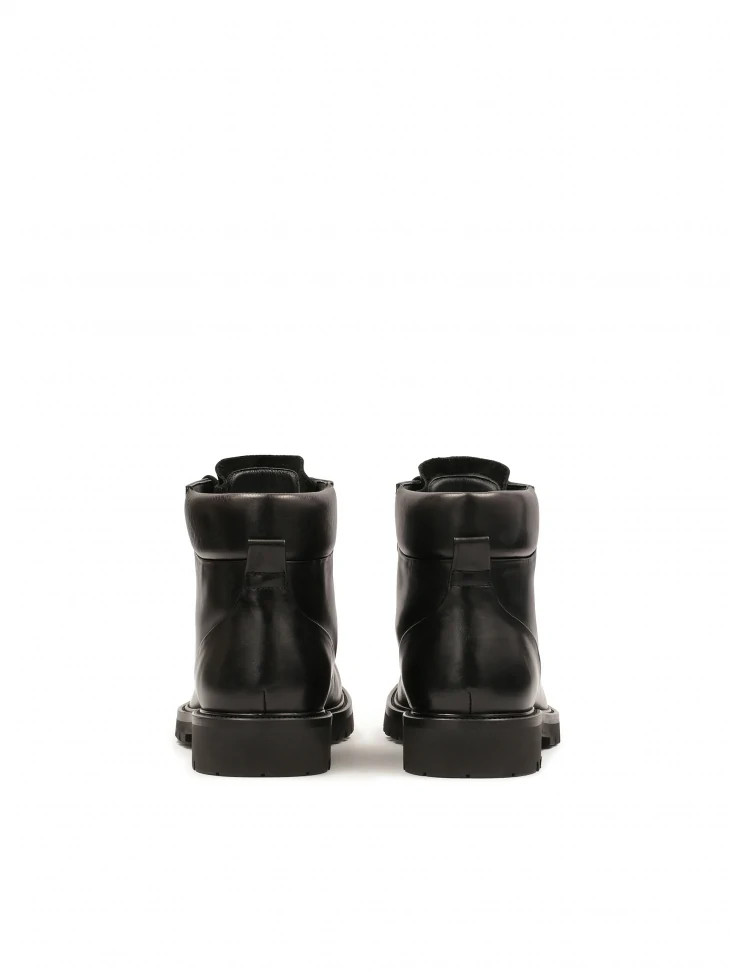 Kazar Black Boots With Metal Loops