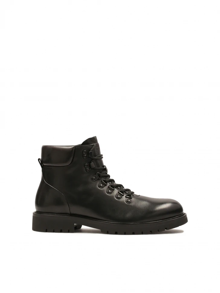 kazar Black boots with metal loops
