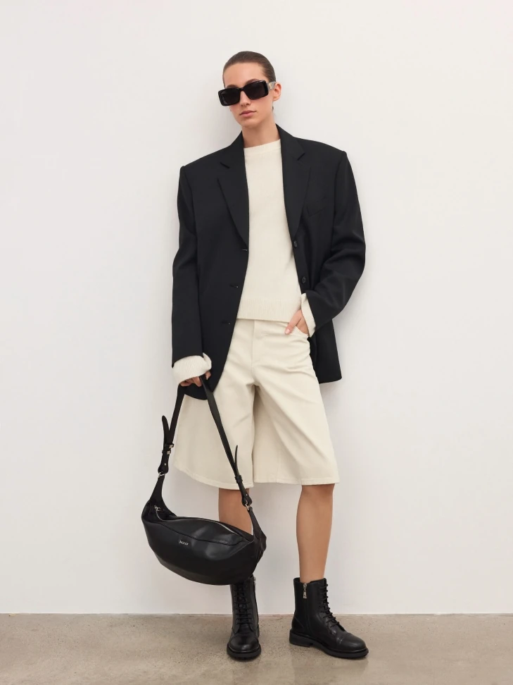 Kazar Black Boots With Openwork Decoration