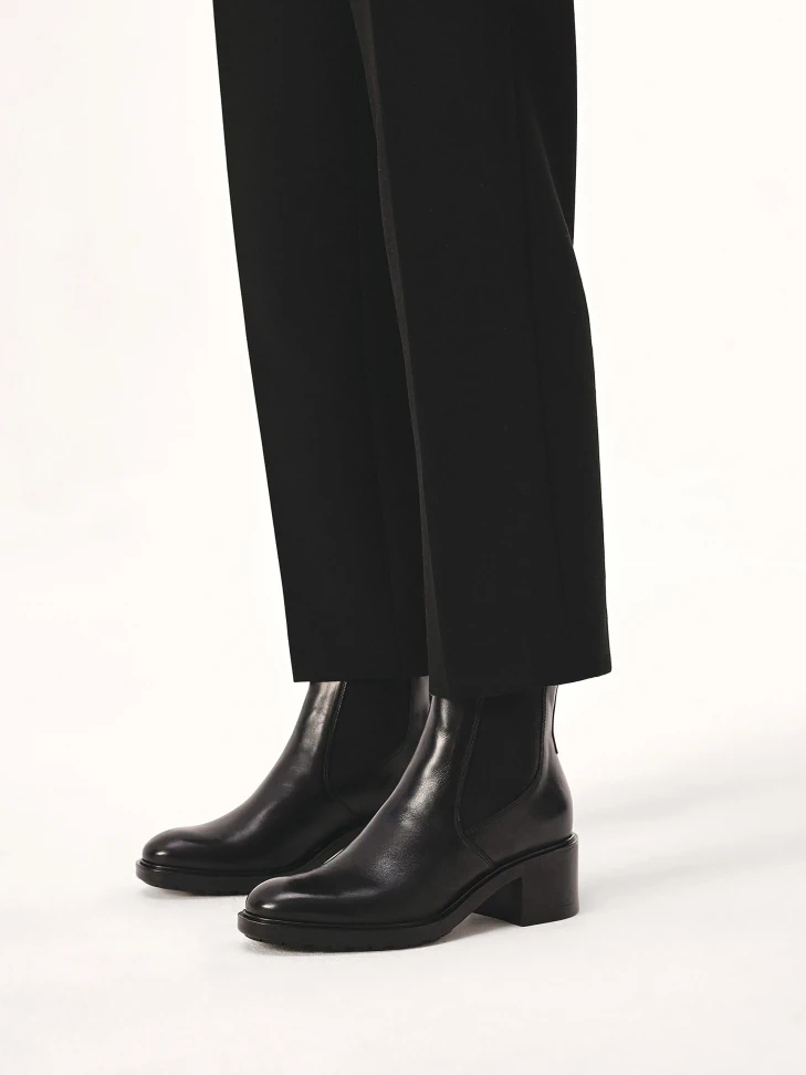 Kazar Black Boots With Rubber Inserts