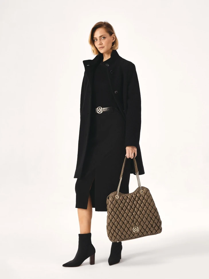 Kazar Black Boots With Slip-on Elastic Upper