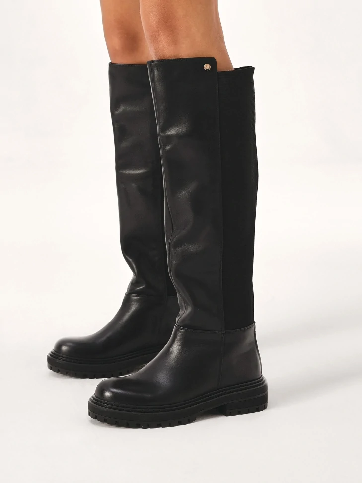 Kazar Black Boots With Slip-on Upper On Trep Sole
