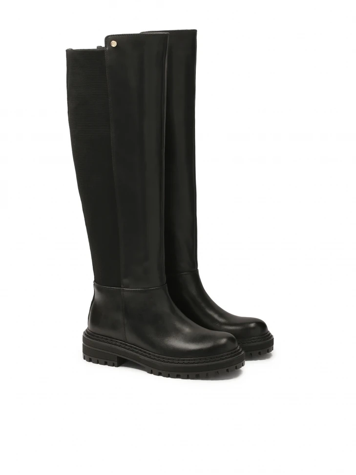 Kazar Black Boots With Slip-on Upper On Trep Sole