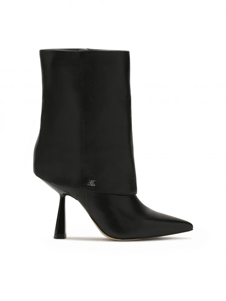 kazar Black boots with turned-up upper