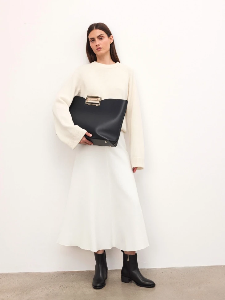 Kazar Black Boots With Wide Heels