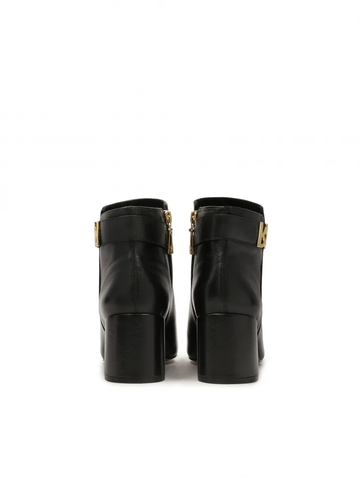 Kazar Black Boots With Wide Heels