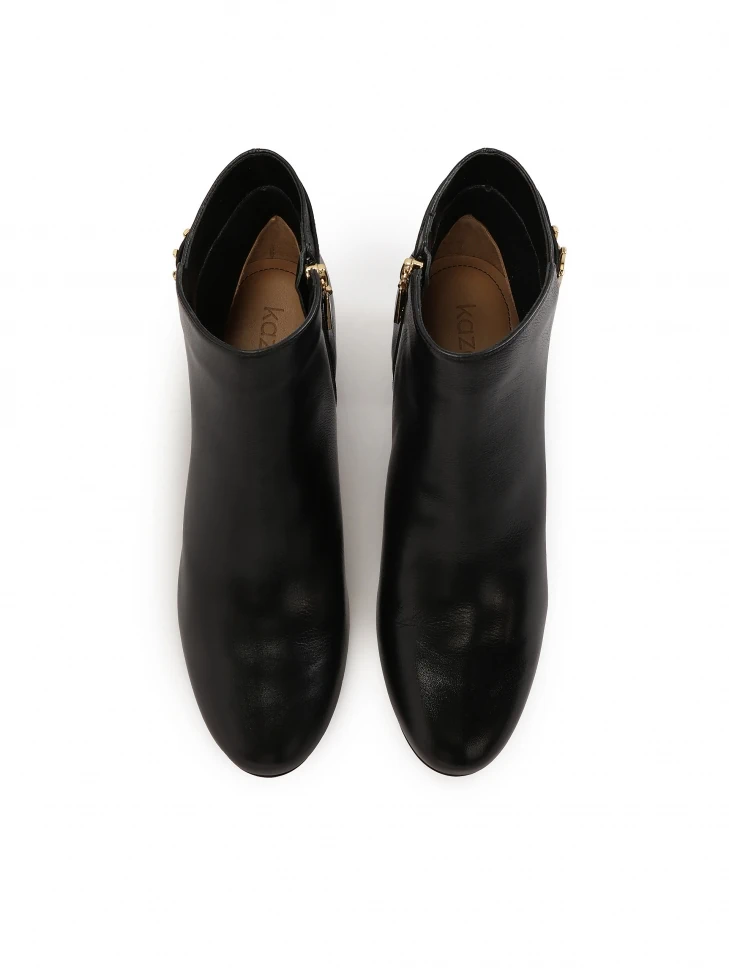 Kazar Black Boots With Wide Heels