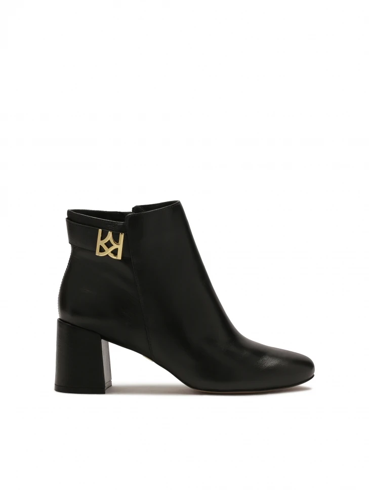 kazar Black boots with wide heels