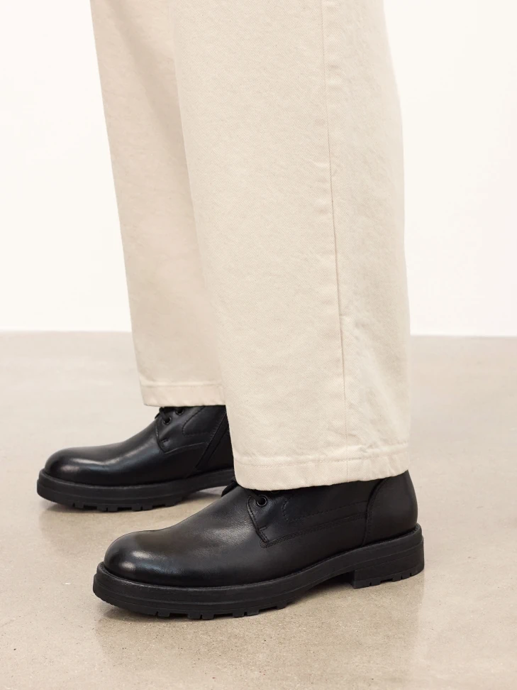 Kazar Black Boots With Zipper And Binding