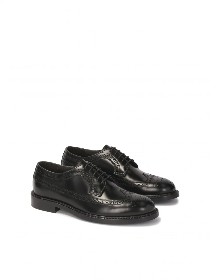 Kazar Black Brogues On A Leather Sole