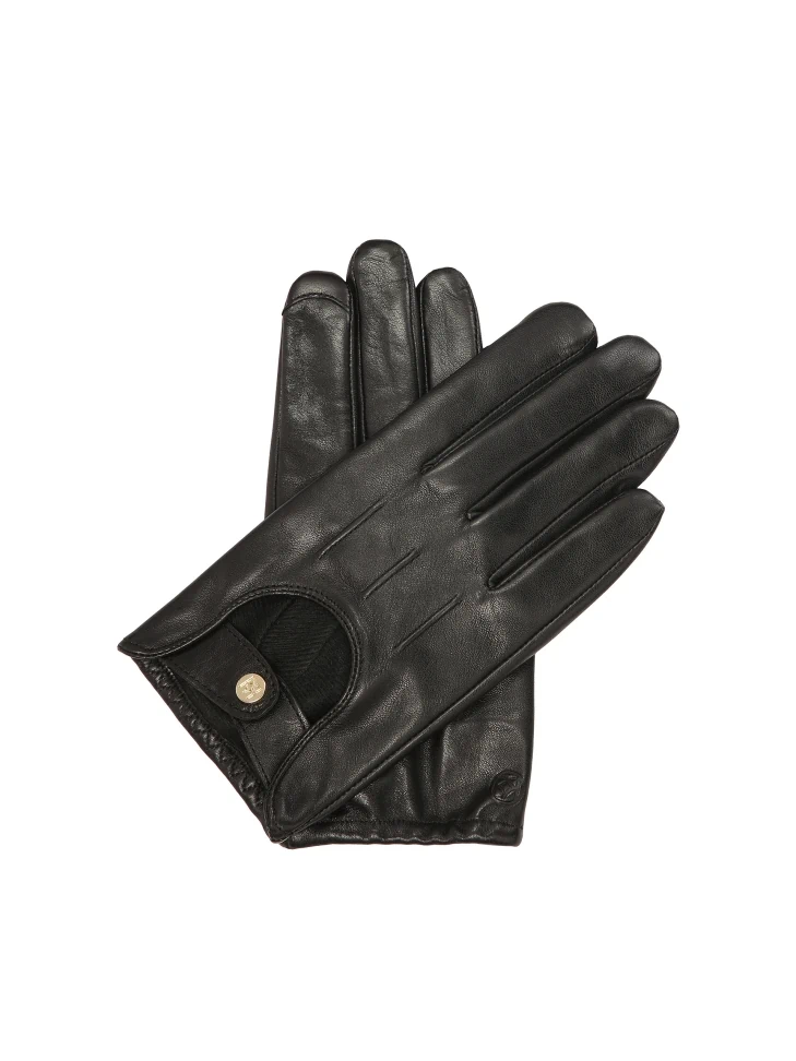 kazar Black car gloves made of soft leather