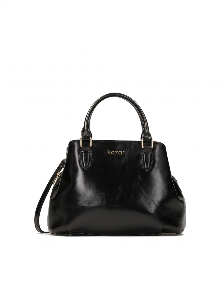 kazar Black casual handbag for hand and shoulder