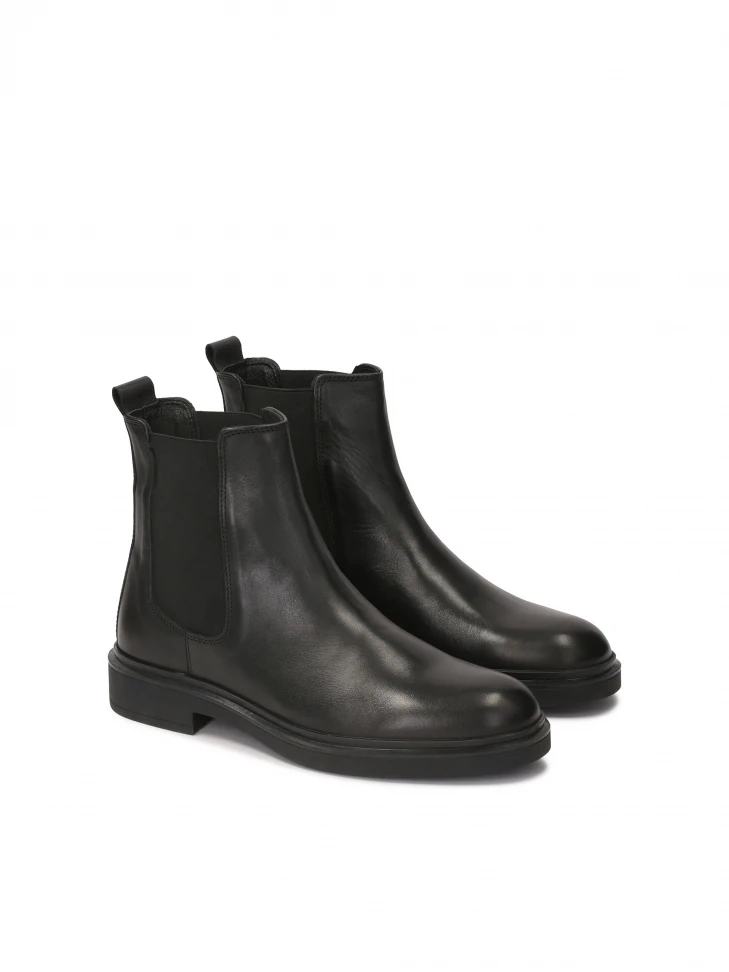 Kazar Black Chelsea Boots In Smooth Leather