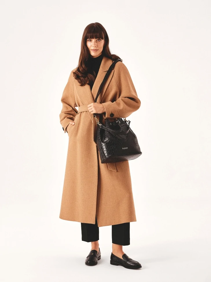 Kazar Black Classic Embossed Leather Loafers