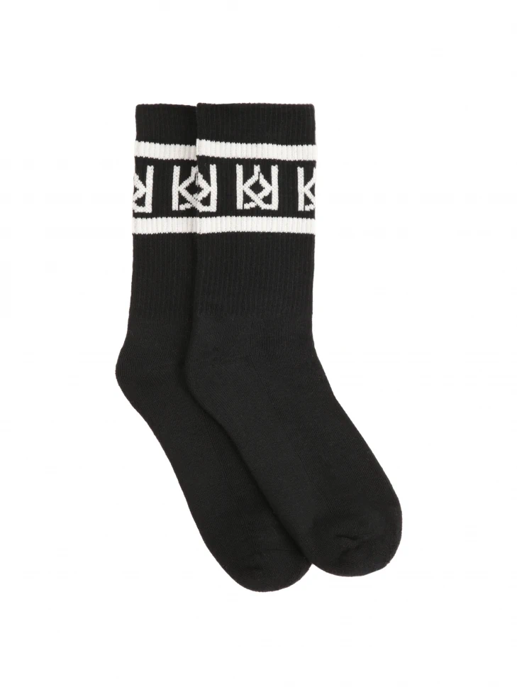 Kazar Black Combed Cotton Socks
