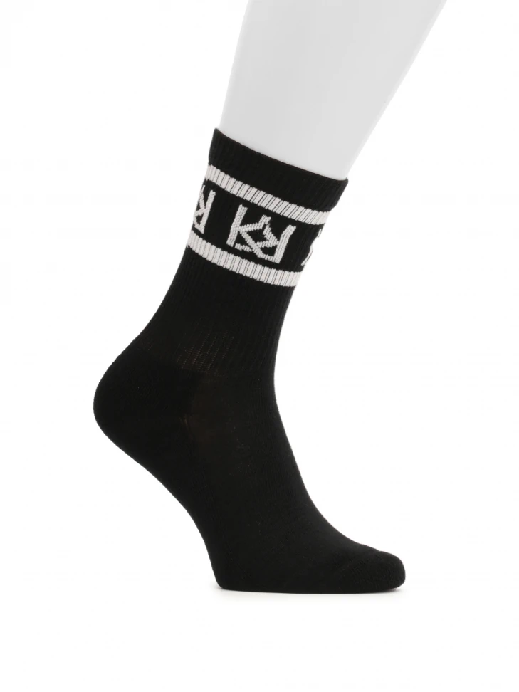 kazar Black combed cotton socks