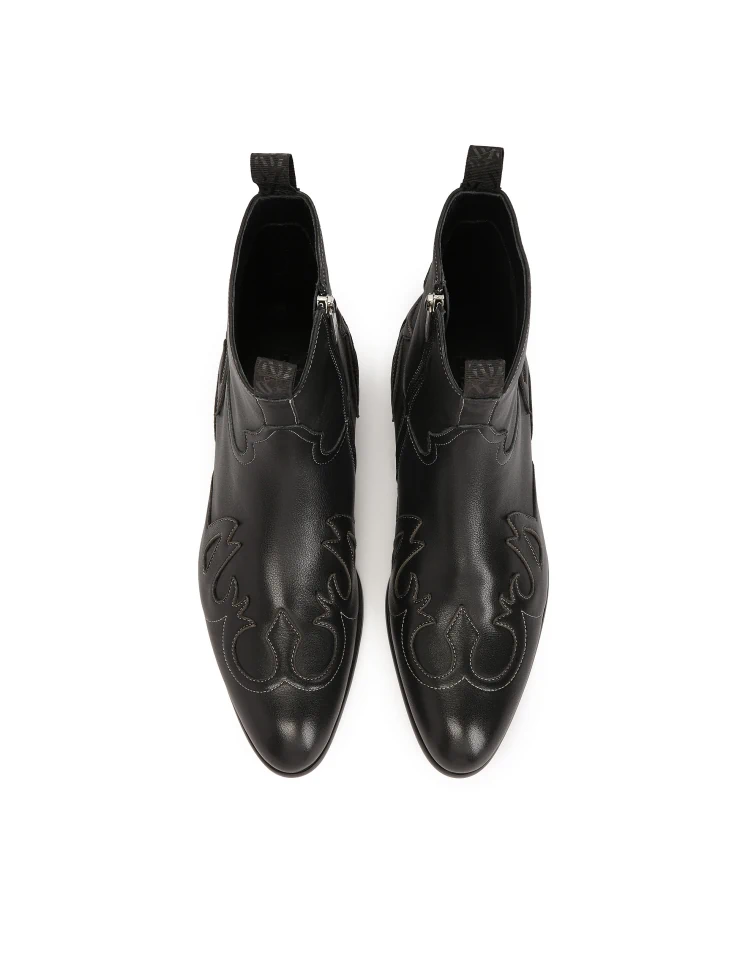 Kazar Black Cowboy-style Boots