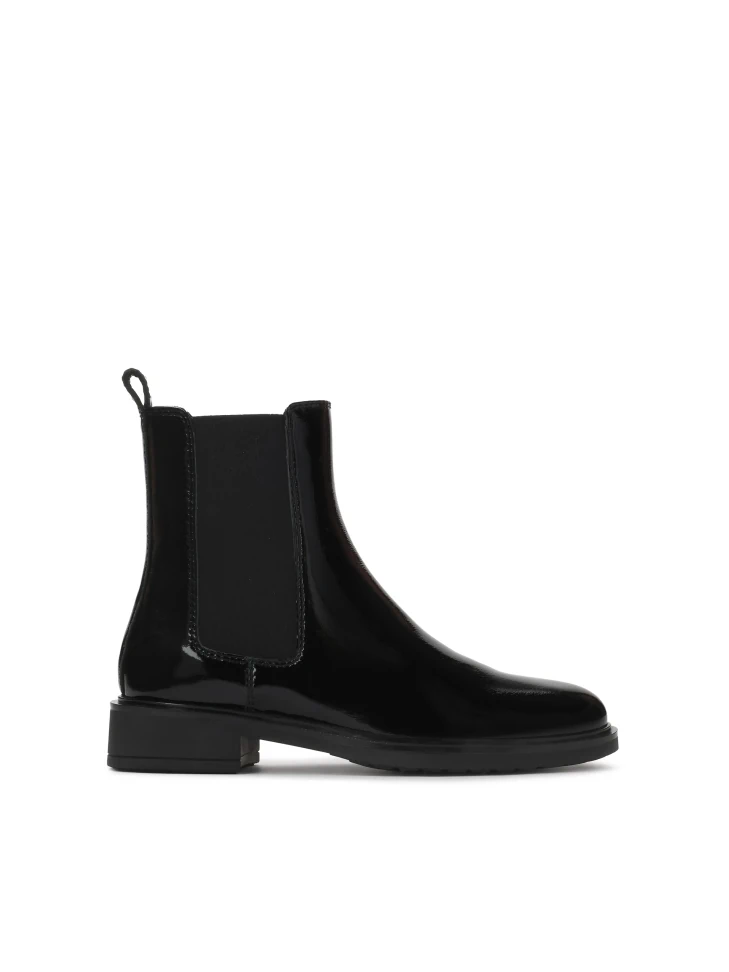 kazar Black crinkle-effect Chelsea boots