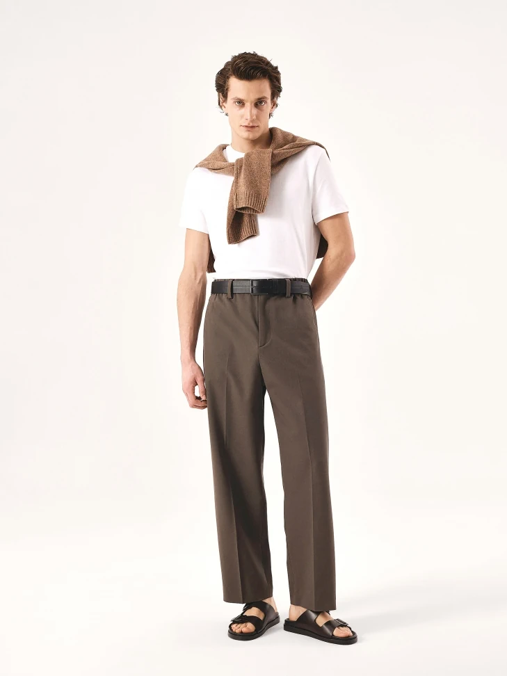 Kazar Black Decorated Belt With Matte Buckle