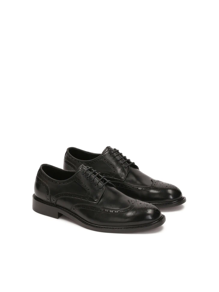 Kazar Black Elegant Brogue-style Shoes