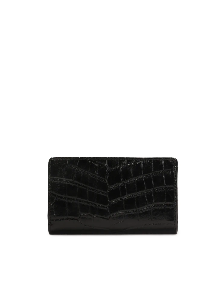 Kazar Black Embossed Leather Wallet