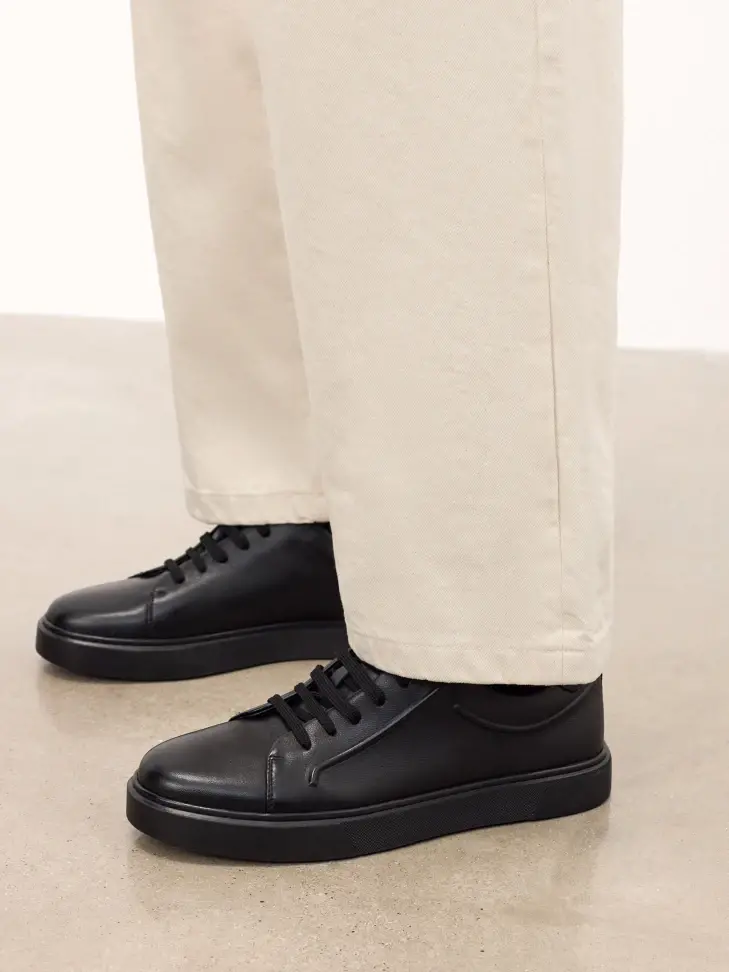 Kazar Black Embossed Sneakers