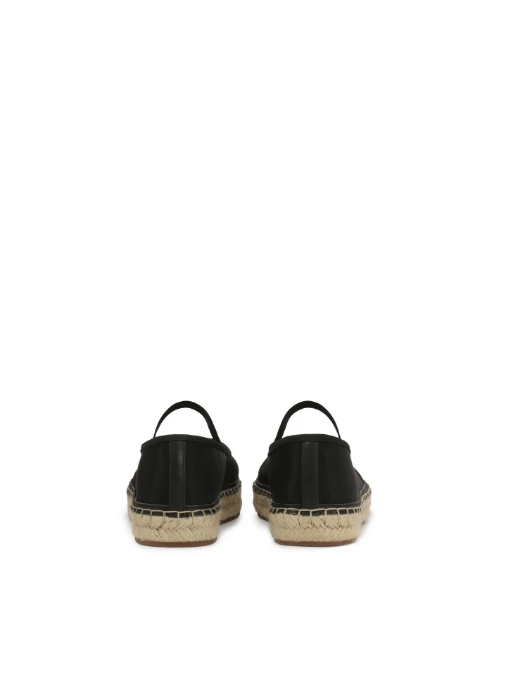 Kazar Black Espadrilles In See-through Fabric