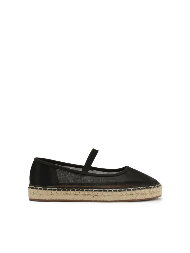 kazar Black espadrilles in see-through fabric