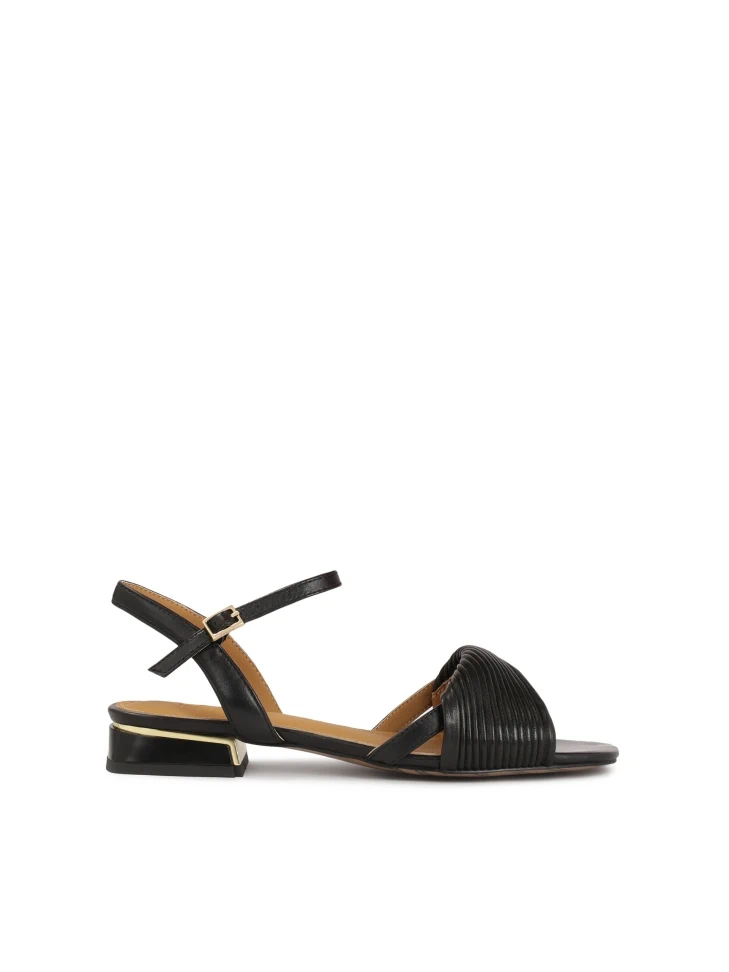 kazar Black flat-heeled sandals