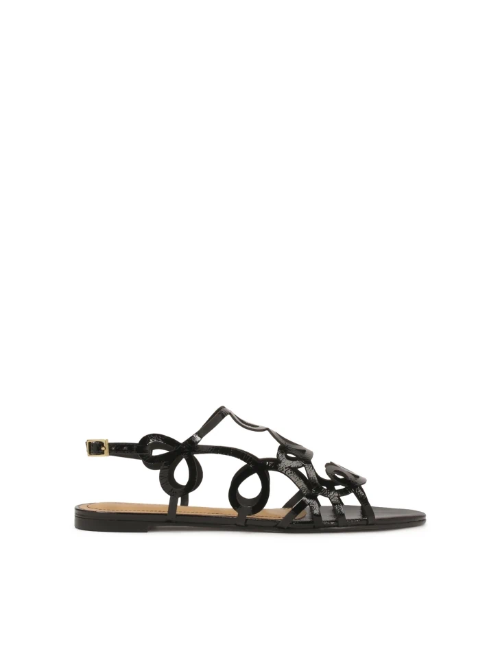 kazar Black flat sole sandals