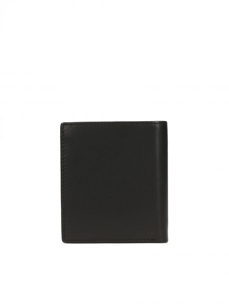 Kazar Black Folding Wallet With Brown Insert