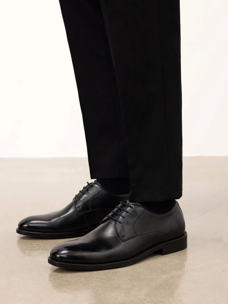 Kazar Black Formal Leather Shoes