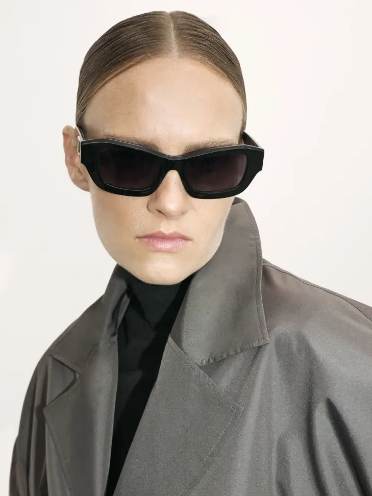 Kazar Black Glasses With Gold Monograms