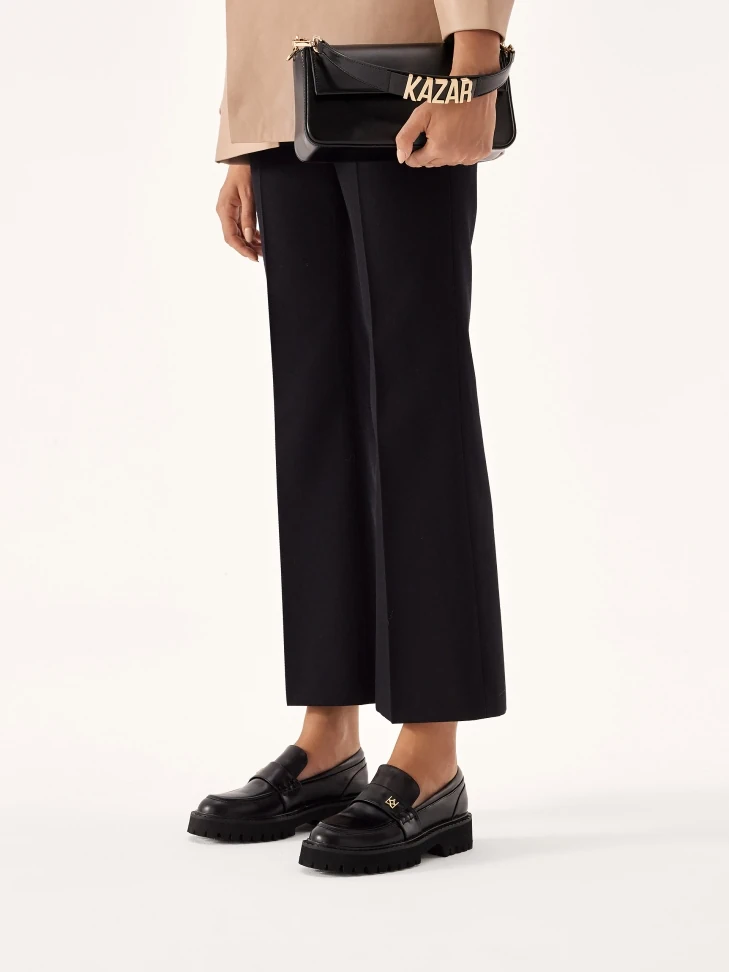 Kazar Black Grain Leather Shoes