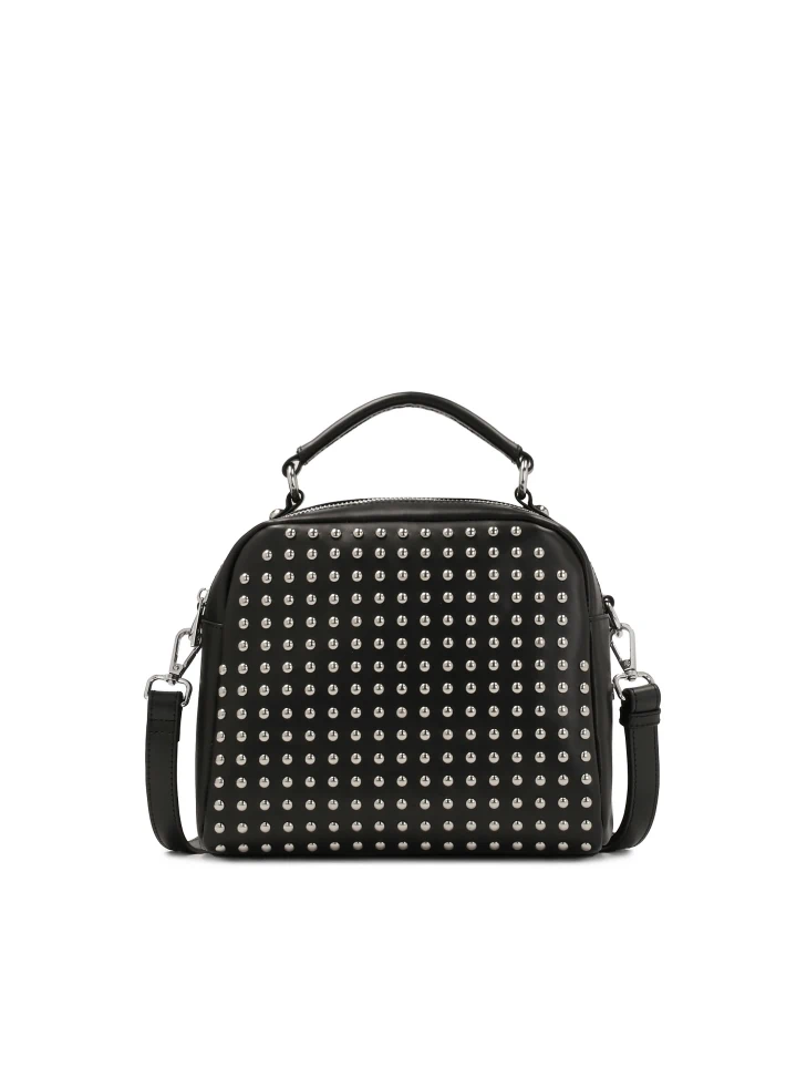 kazar Black handbag decorated with silver rivets